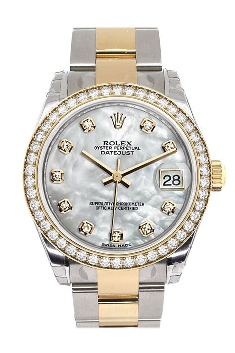 two tone rolex diamond bezel|rolex aftermarket diamond bezel.